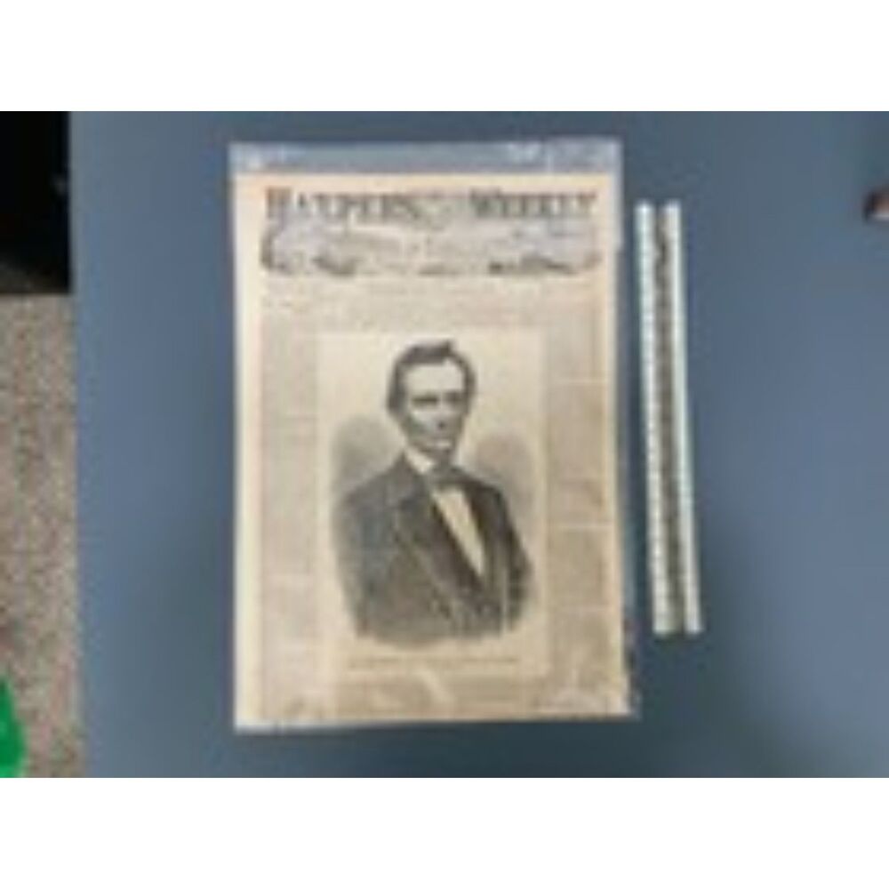 Rare ABRAHAM LINCOLN beardless republican President Nominee Harpers Weekly 1860